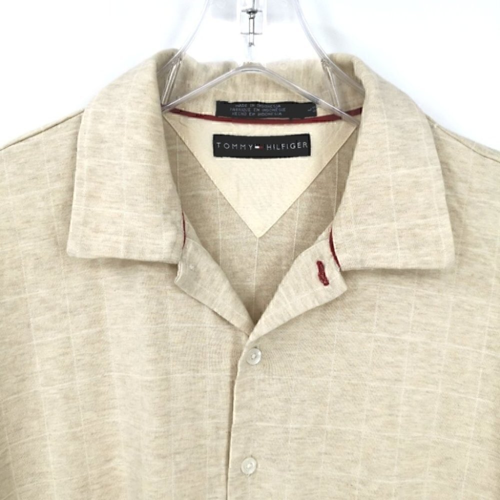 Tommy Hilfiger Men's L Button Down Cotton Shirt - Picture 2 of 10